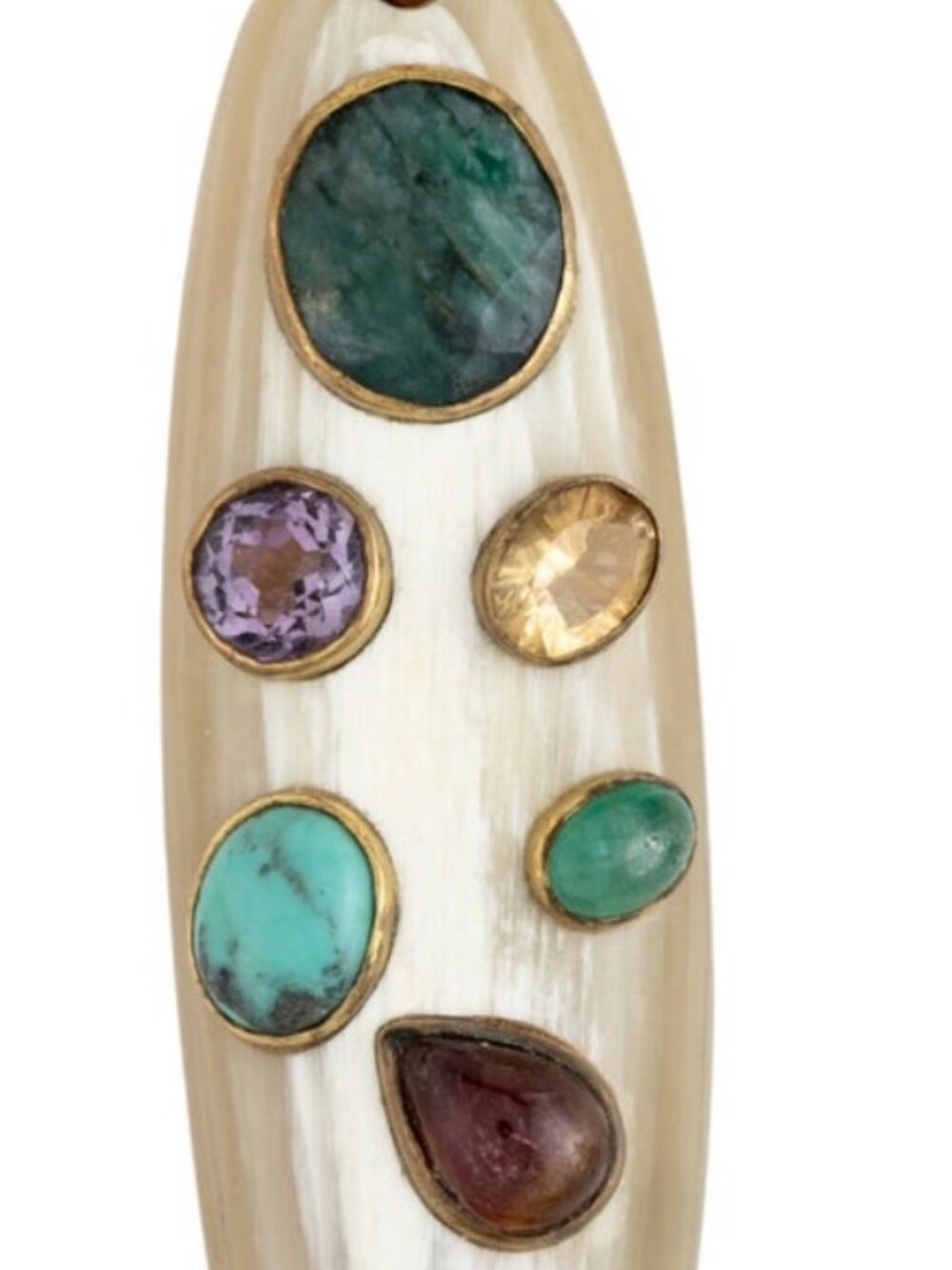 ASHLEY PITTMAN HORN & MULTI-STONE MACHOZI PENDANT
